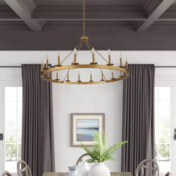 Armistead 18 - Light Wagon Wheel Chandelier | Wayfair North America