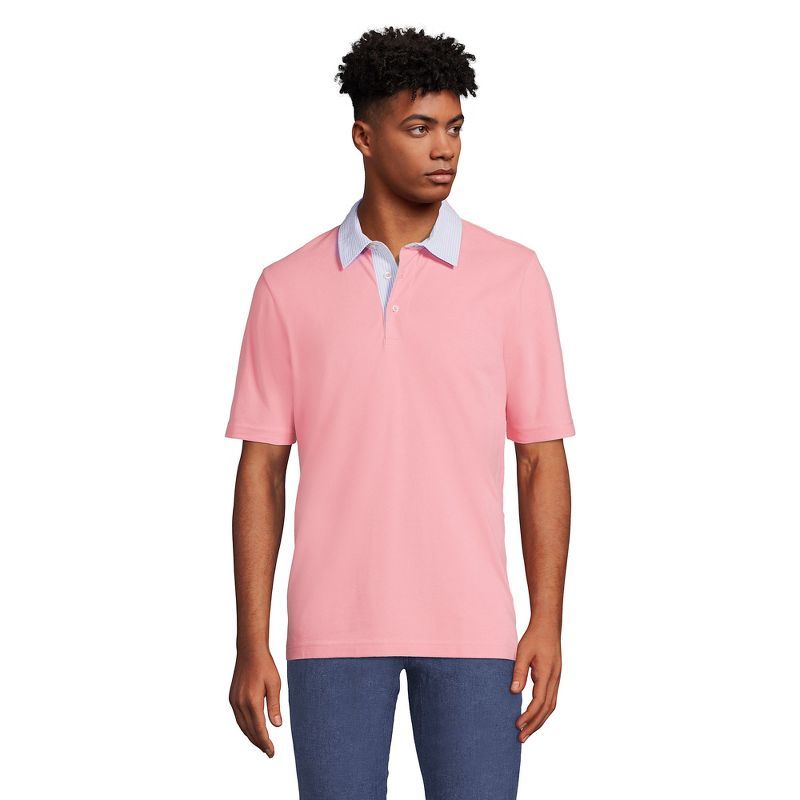 Lands' End Men's Seersucker Collar Comfort First Mesh Polo | Target