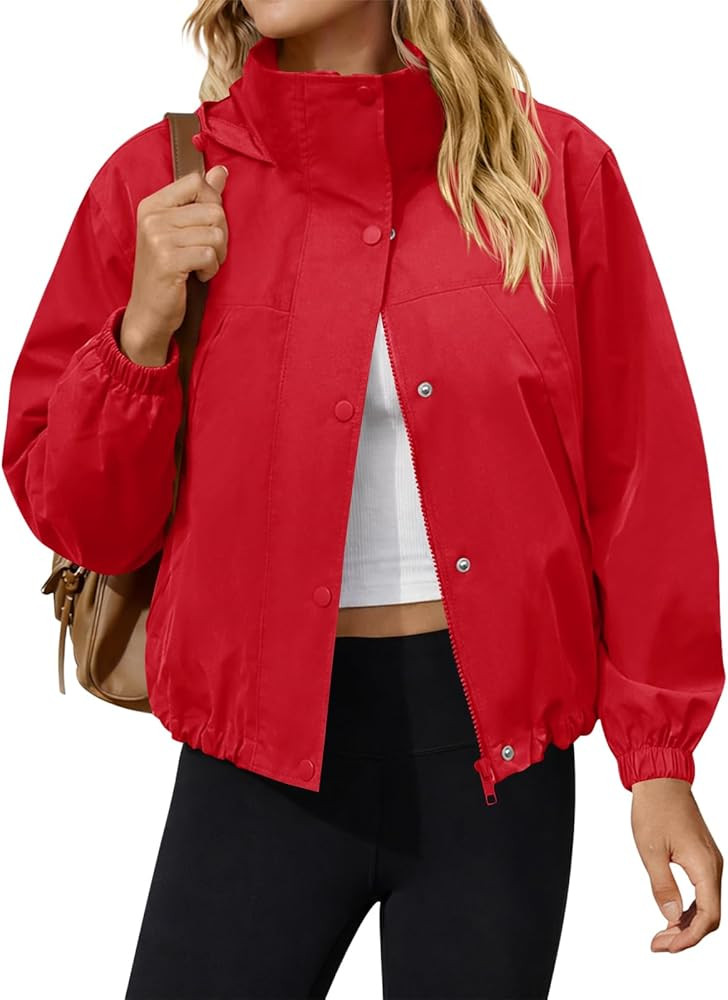 Yousify Womens Lightweight Jacket Windbreaker Hooded Athletic Sun Protection Outerwear Hiking Jac... | Amazon (US)