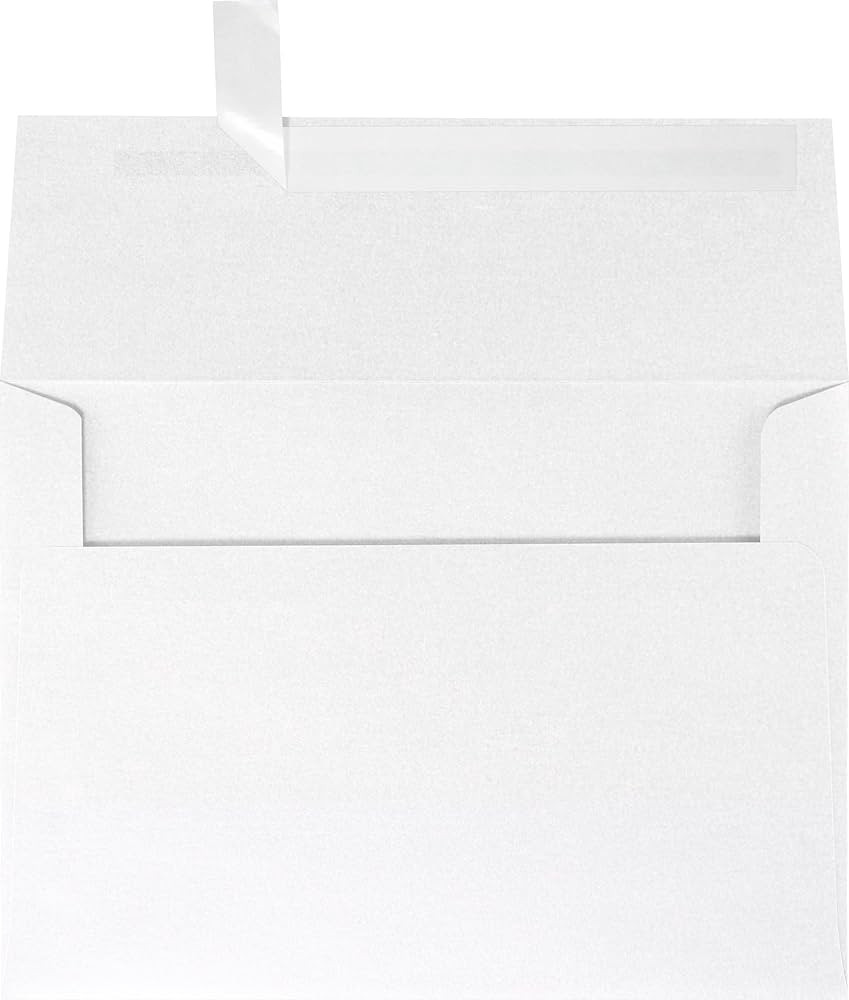 LUXPaper A7 Invitation Envelopes | Peel & Press | 5 1/4" x 7 1/4" | Crystal Metallic | 80lb. Text... | Amazon (US)