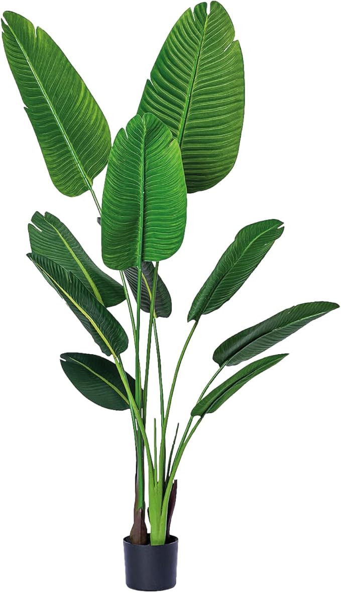 Bagari One 5 Foot Artificial Silk Bird of Paradise Palm Tree Potted Plant | Amazon (US)