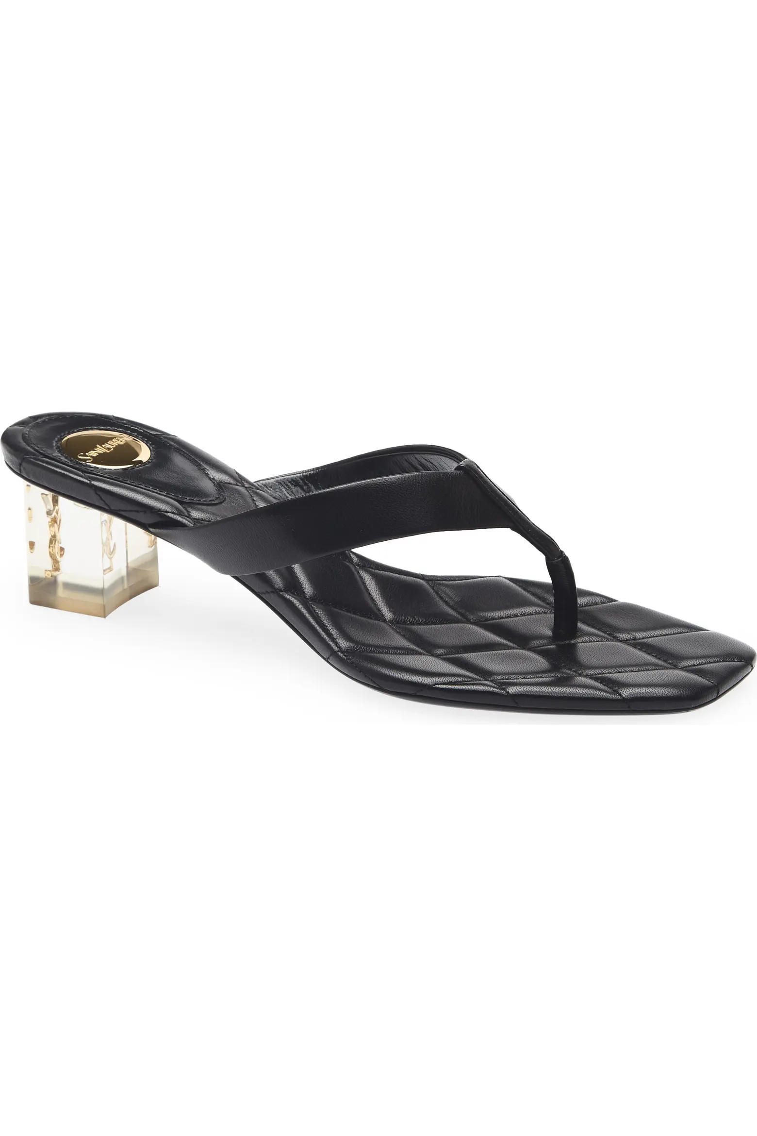 Saint Laurent Ice Heeled Flip Flop (Women) | Nordstrom | Nordstrom