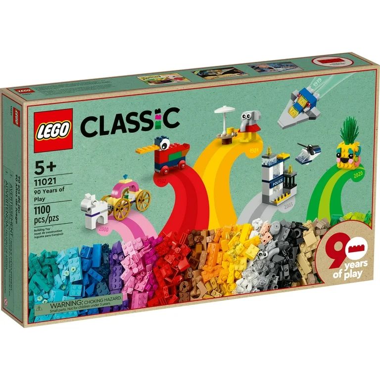 LEGO Classic 90 Years of Play 11021, Building Set for Creative Play with 15 Mini Builds Inspired ... | Walmart (US)