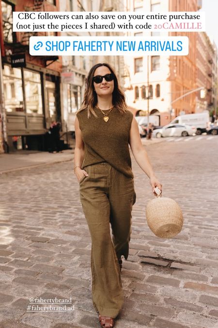 Use code 20CAMILLE to save on faherty pieces like these linen pants and this matching knit tank

You can also shop my fisherman sandals in this post. 

For reference I am 5’4” and this is the true length of these pantss

Summer outfit 
Linen pants
Matching set


#LTKStyleTip #LTKShoeCrush #LTKSeasonal