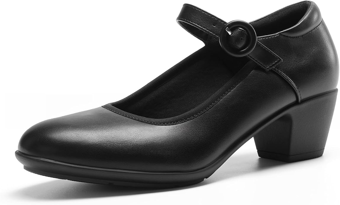 DREAM PAIRS Mary Jane Shoes Women Low Chunky Heels Closed Toe Pumps Comfortable Work Business Dre... | Amazon (US)