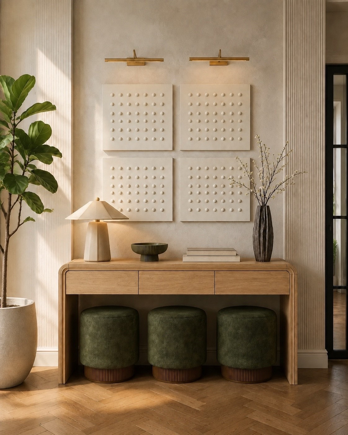 Three's company, especially when it looks this chic.
The warm wood, sculptural
lighting, and trio of olive ottomans make fall entryway styling feel effortlessly elevated.
Can you believe it's all from Target!
#LTKHome #LTKFall #TargetStyle #FallDecor
#EntrywayInspo
#LTKU #LTKHome #LTKdayinmylife

#LTKU #LTKHome #LTKSeasonal