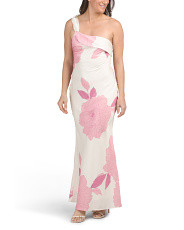 Carmel Floral One Shoulder Sash Maxi Dress | Casual Dresses  | Marshalls | Marshalls