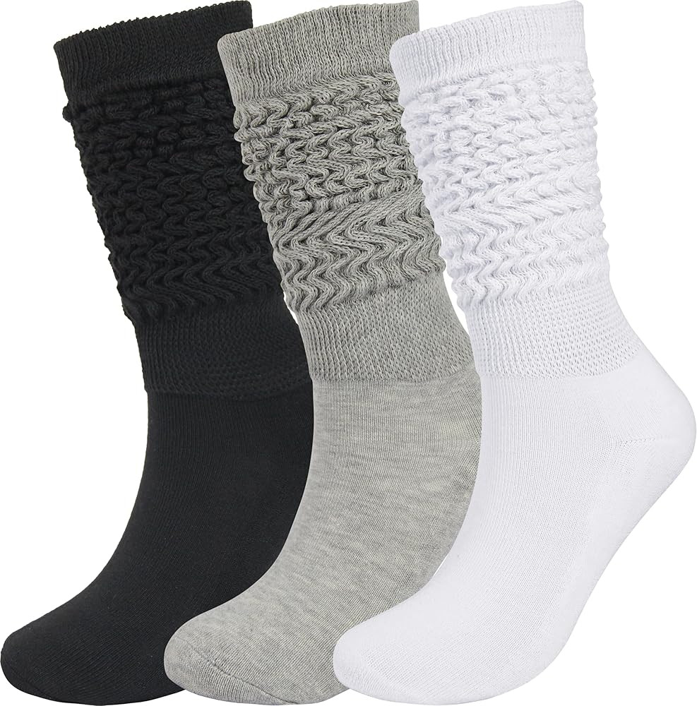 BomKinta Slouch Socks for Women - Long Knee High Slouchy Socks - Soft Scrunch Boot Socks | Amazon (CA)