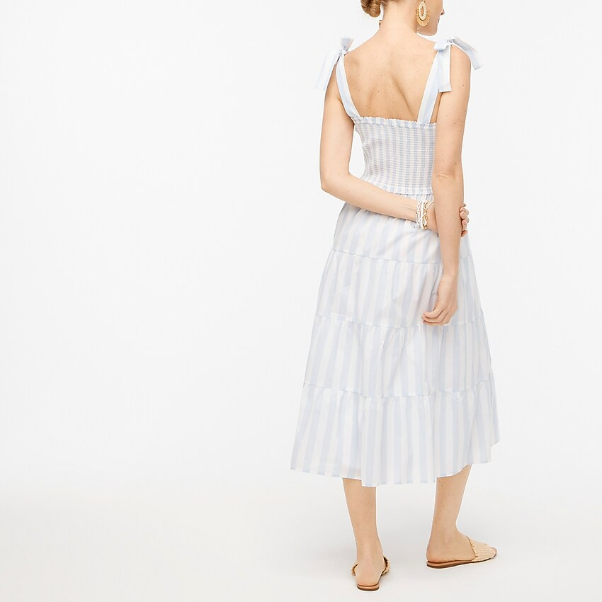 Tie-shoulder striped smock dress | J.Crew Factory