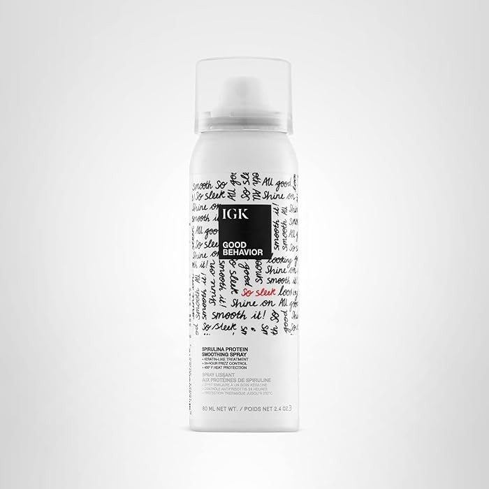 IGK GOOD BEHAVIOR Spirulina Protein Smoothing Spray | Keratin Like Treatment + Frizz Control + He... | Amazon (US)
