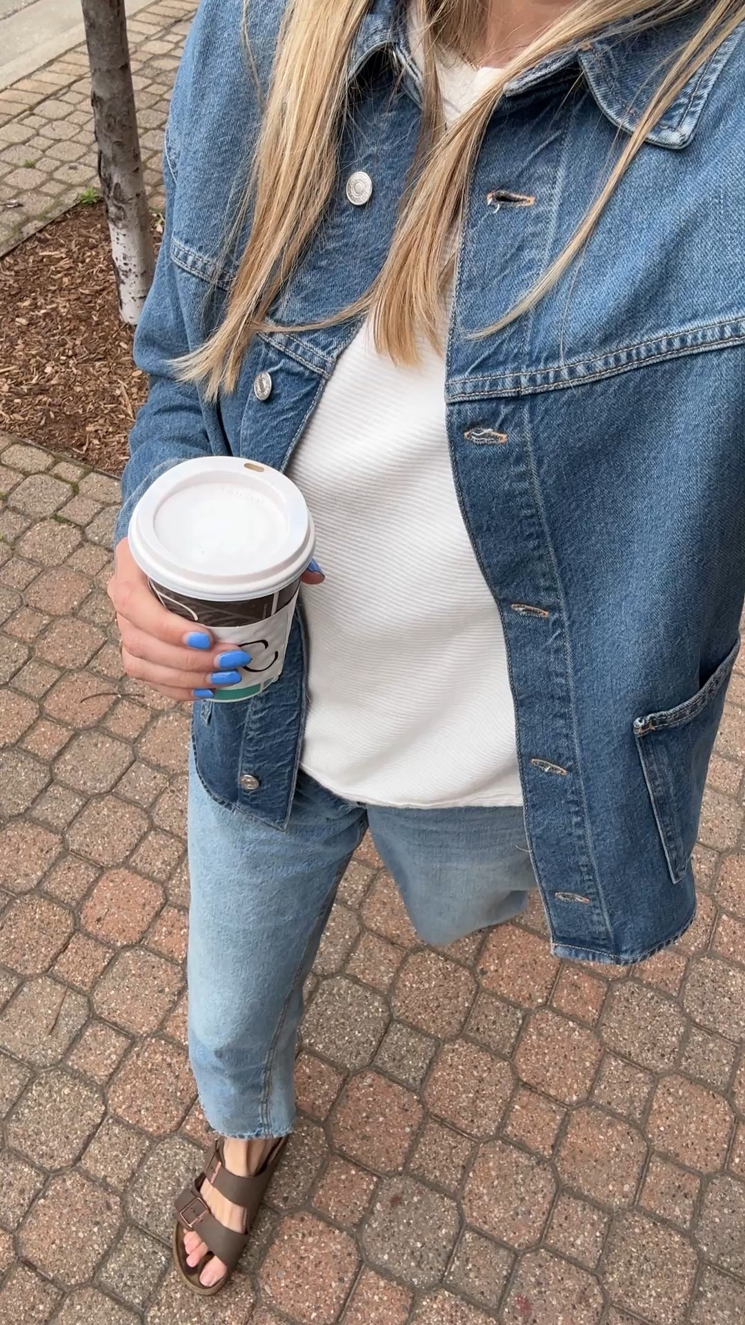 Denim on denim outfit — jacket is Zara!

#LTKSeasonal #LTKFindsUnder100 #LTKStyleTip