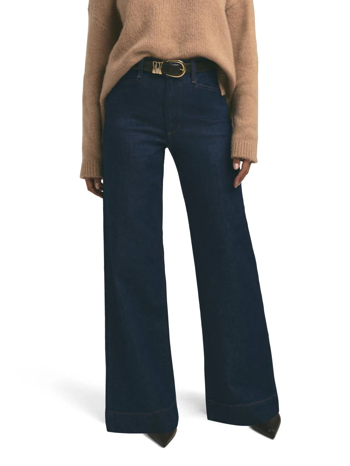 Mischa Shortie Wide Leg Jeans In Pepper | Shop Simon