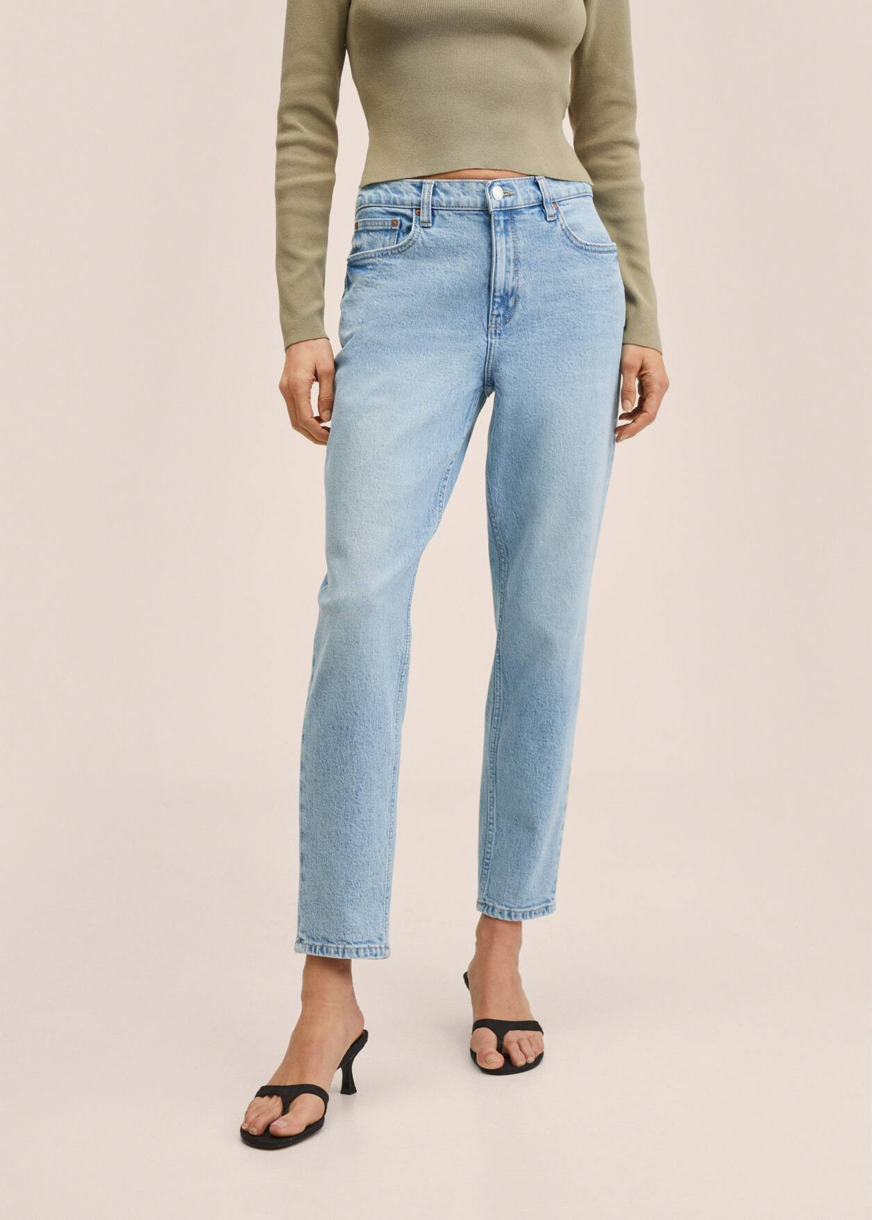 Mom elastic jeans | MANGO (UK)