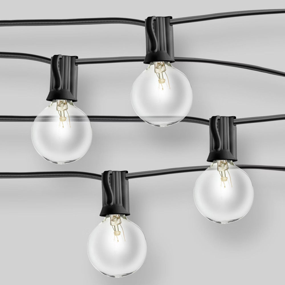 Clear Globe String Lights Black - Room Essentials | Target