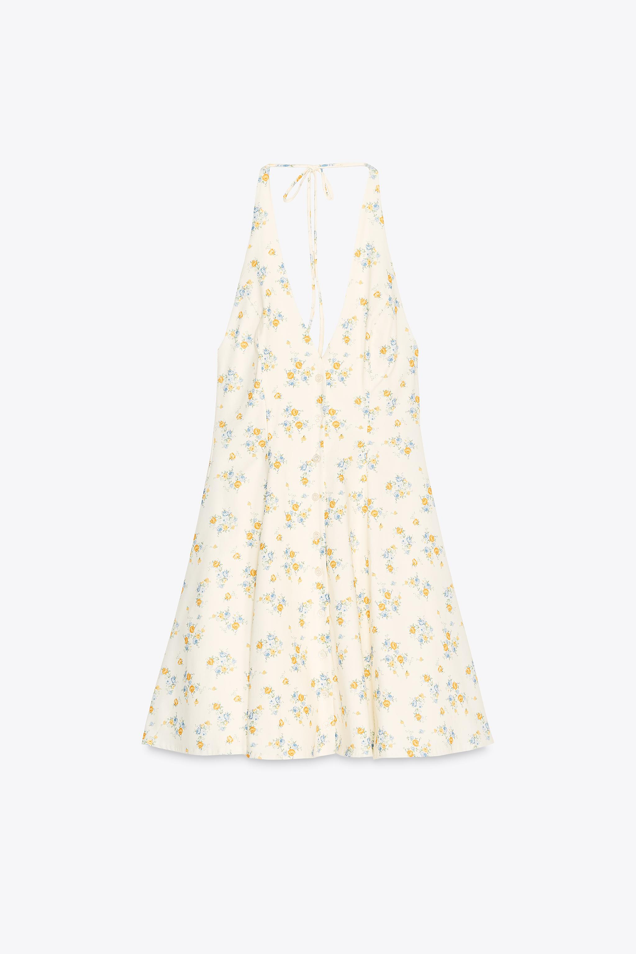 POPELINKLEID MIT BLUMENMUSTER | Zara DE
