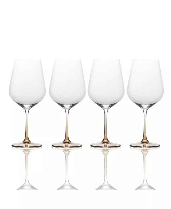 Gianna Ombre Amber Red Wine Glasses, Set of 4 | Macy's