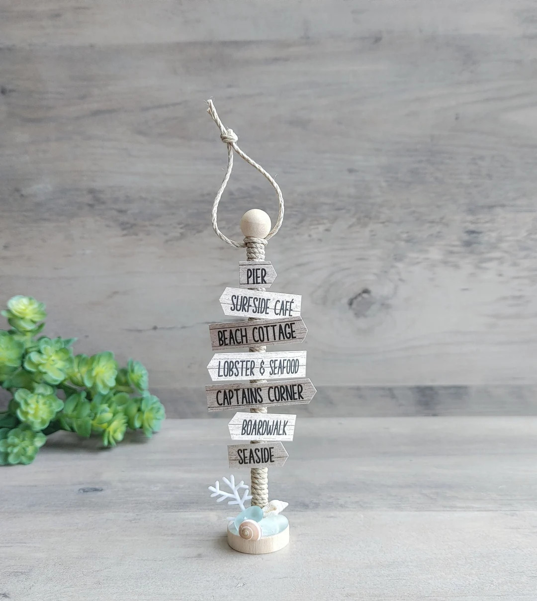 Beach Sign Ornament Personalized Holiday Ornaments - Etsy | Etsy (US)