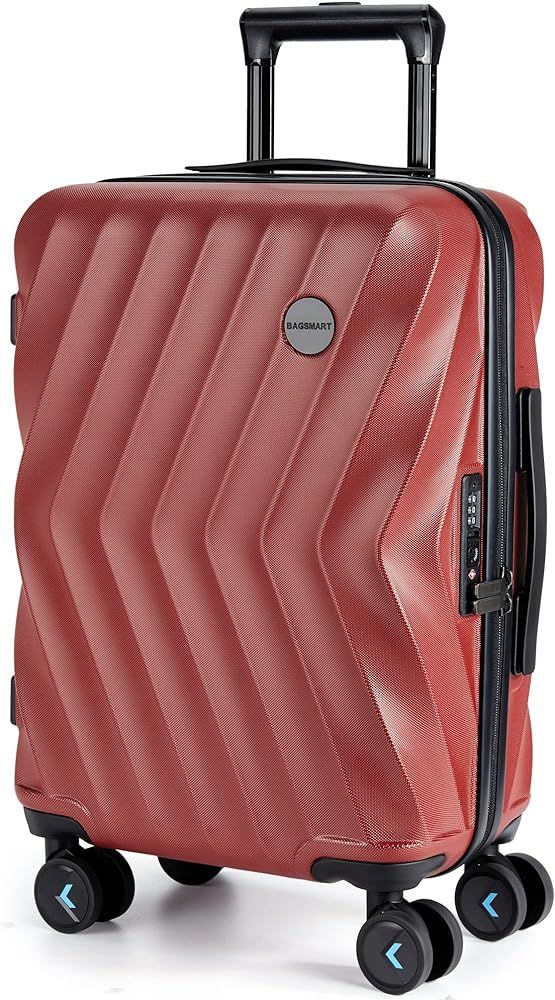 BAGSMART Carry On Luggage, PC Hardside Suitcase Airline Approved, 20 Inch Carryon Luggage with Sp... | Amazon (US)