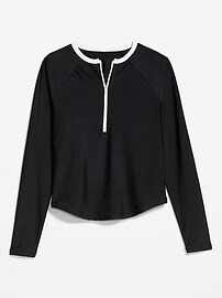 Half Zip Crop Rashguard | Old Navy (US)