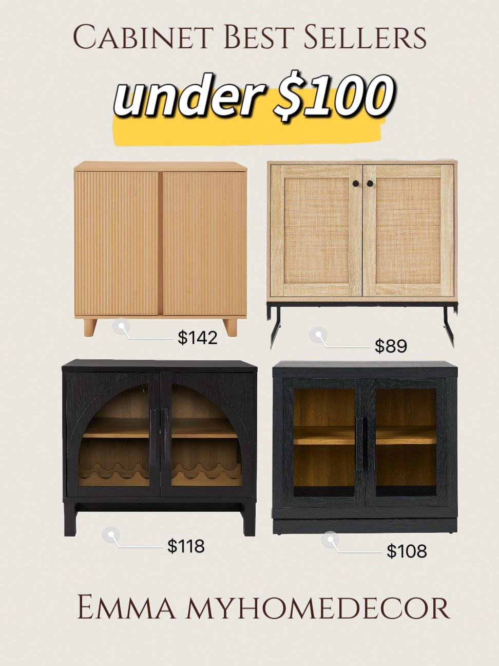Viral cabinets around $100！such a great collection. Runn before they are gone!




网红边柜

#LTKSaleAlert #LTKHome #LTKFindsUnder100