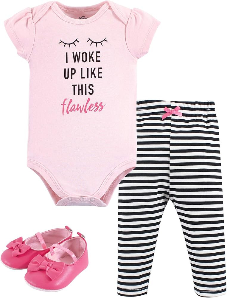 Little Treasure Unisex Baby Cotton Bodysuit, Pant and Shoe Set | Amazon (US)