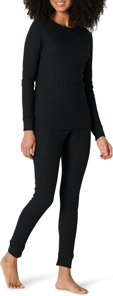 Amazon Essentials womens Waffle Snug Fit Pajama Set, 2 Piece Long Sleeve | Amazon (US)