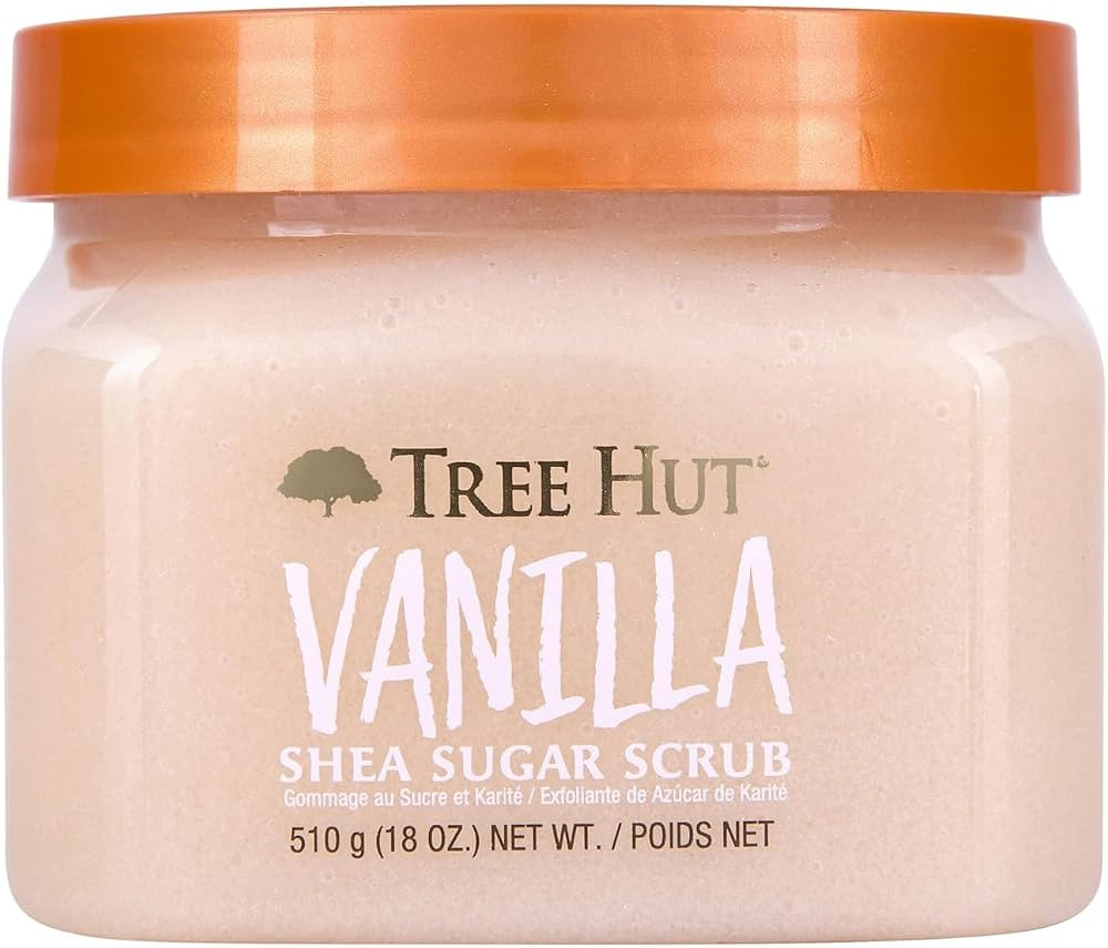 Tree Hut Vanilla Body Scrub, Exfoliating Sugar Scrub, Vegan, 18 Oz | Amazon (US)