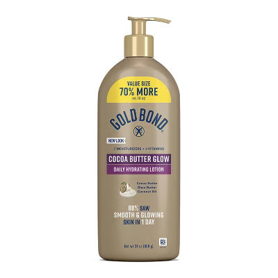 Gold Bond Cocoa Butter Glow Hand and Body Lotion with Coconut Oil and Shea Butter - 24oz: Moisturizing, Deep Hydration, Sensitive Skin | Target