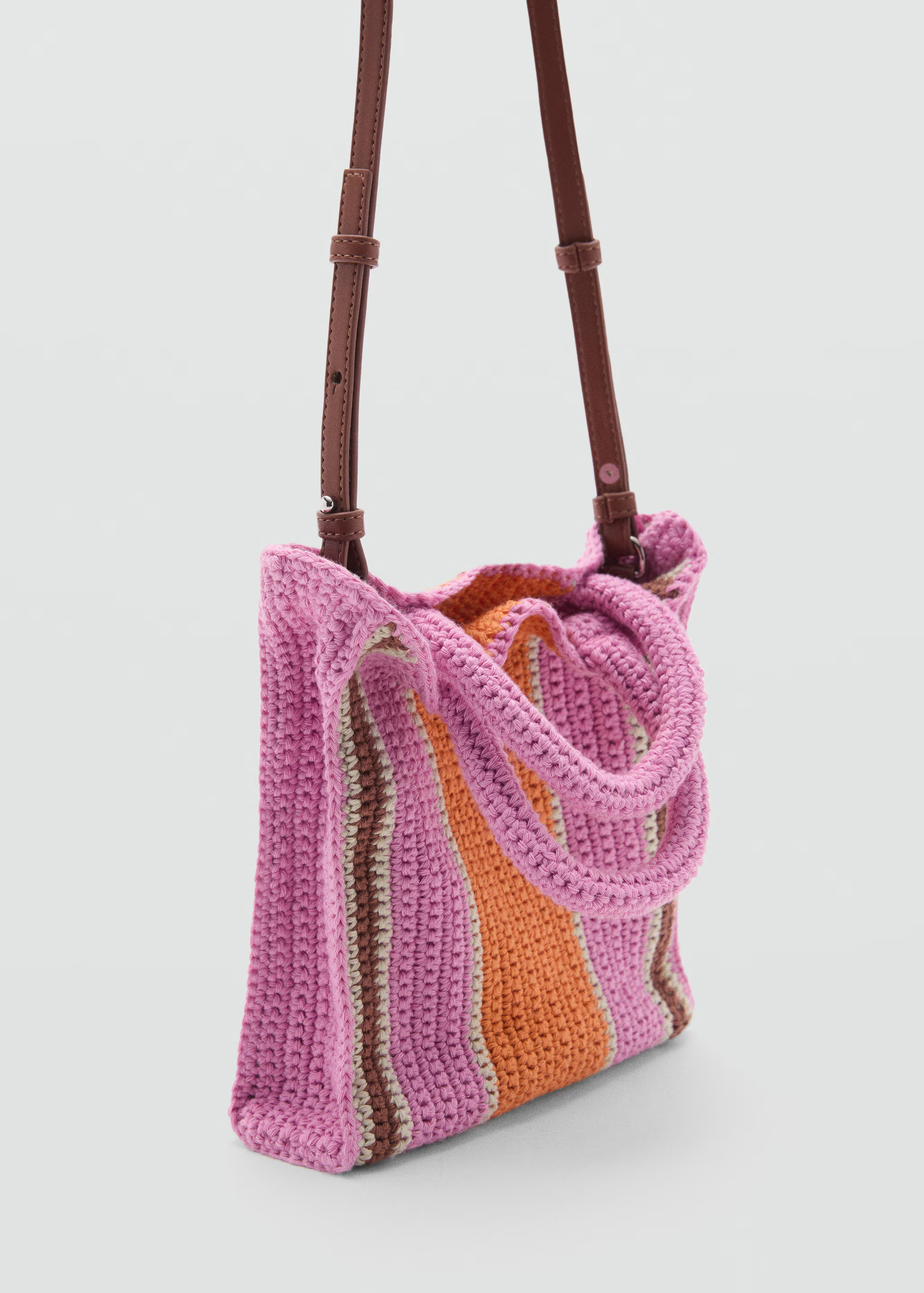 Crochet shopper bag - Woman | MANGO United Kingdom | MANGO (UK)
