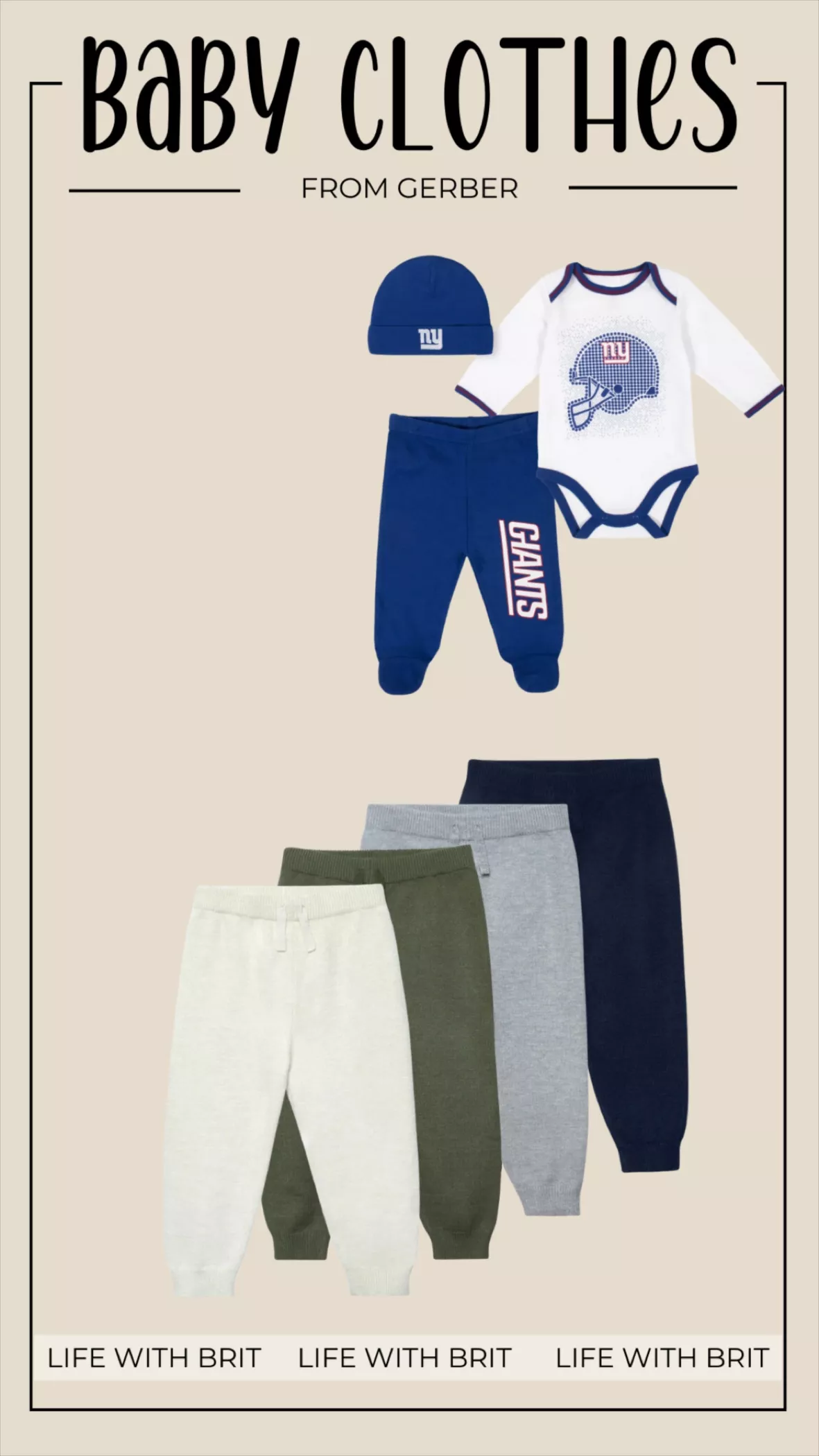 Gerber Baby Boys' 3-Piece Bodysuit, Pant, and Cap Set