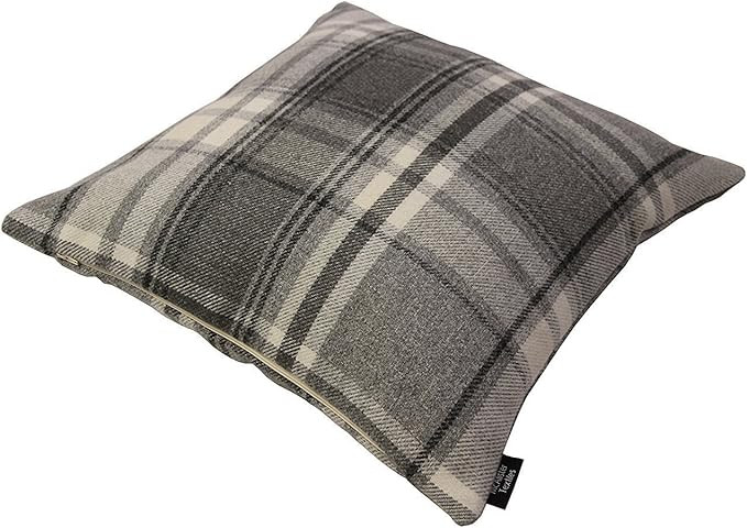 McAlister Textiles Charcoal Gray Heritage Tartan Decorative Throw Pillow Cover Case 17 x 17 Inche... | Amazon (US)