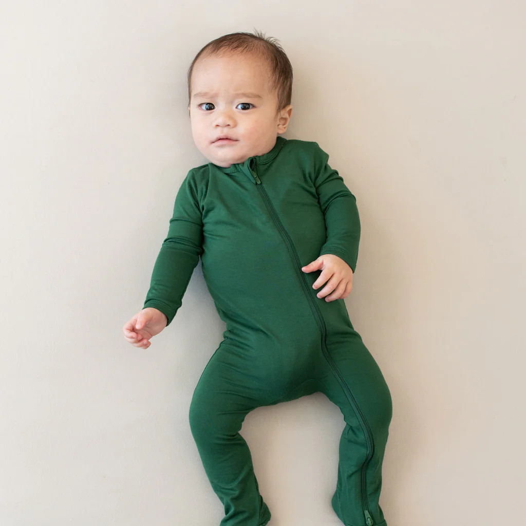 Zippered Footie in Forest | Kyte BABY