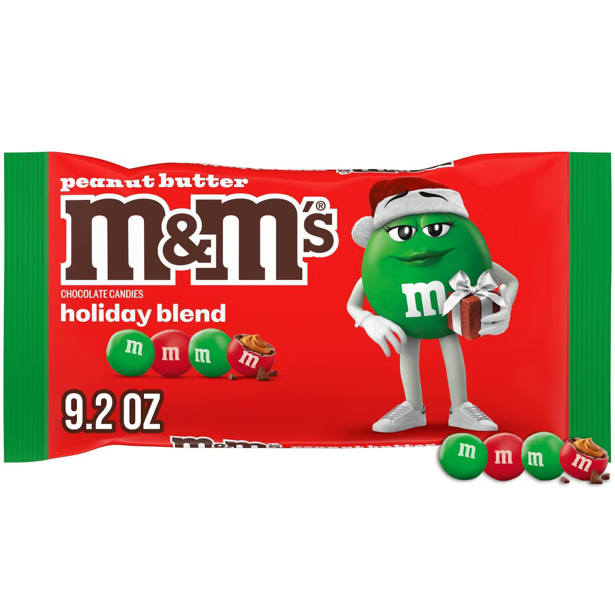 M&M's Christmas Peanut Butter Chocolate Candies Holiday Assortment Bag - 9.2oz | Target