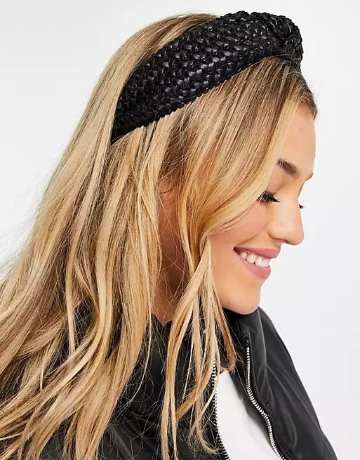 My Accessories London knotted woven headband in black | ASOS (Global)