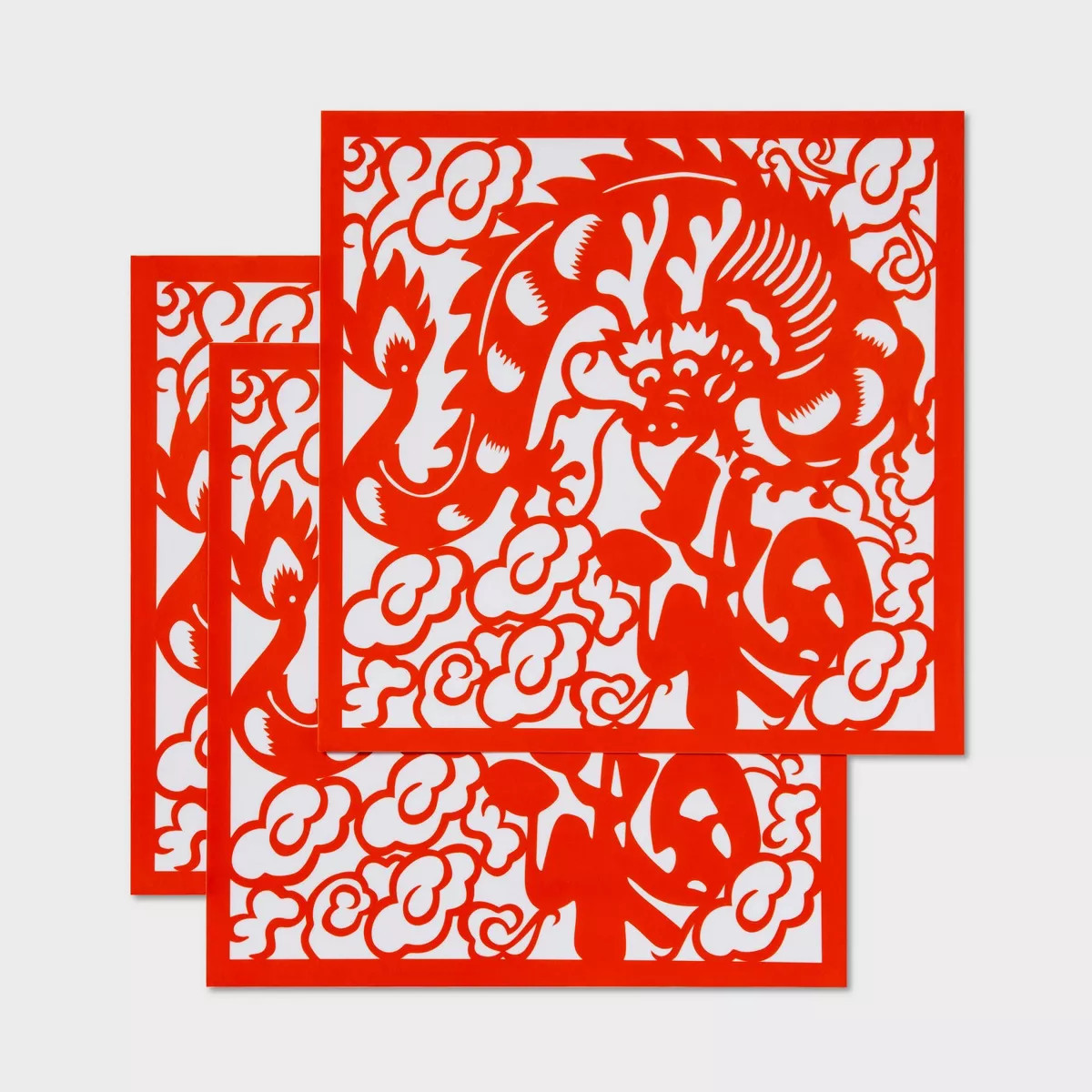 3ct Lunar New Year Die Cut Dragon Vinyl Window Decal Sticker | Target