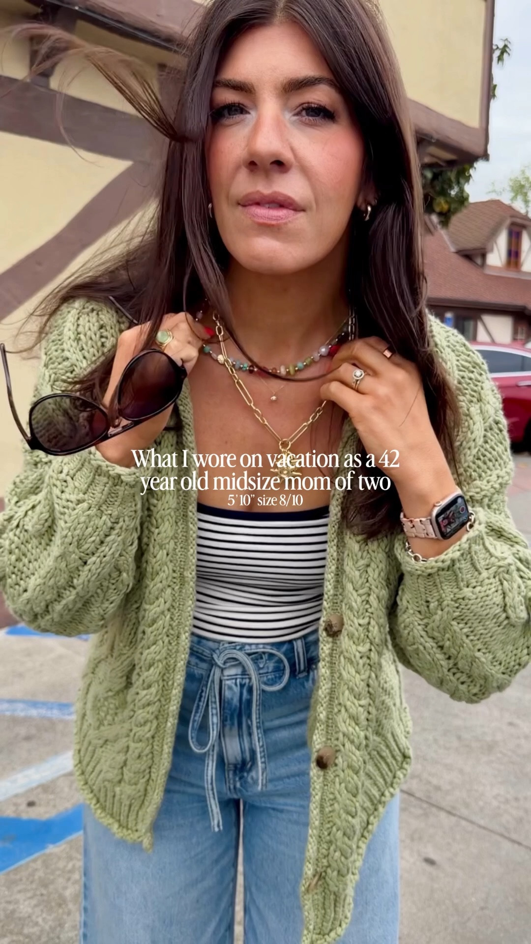 Outfits I wore on vacation
Bra free tank-medium
Cardigan-medium
Wide leg jeans-29 curvy 
Jelly slide-sized down half 

#LTKMidsize #LTKOver40 #LTKTall