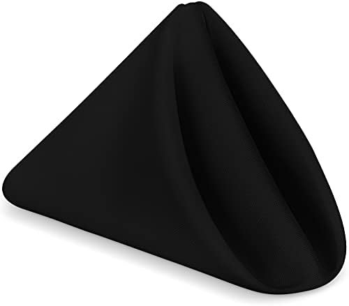 Utopia Home [24 Pack, Black] Cloth Napkins 17 by 17 Inches, 100% Polyester Dinner Napkins with Hemme | Amazon (US)