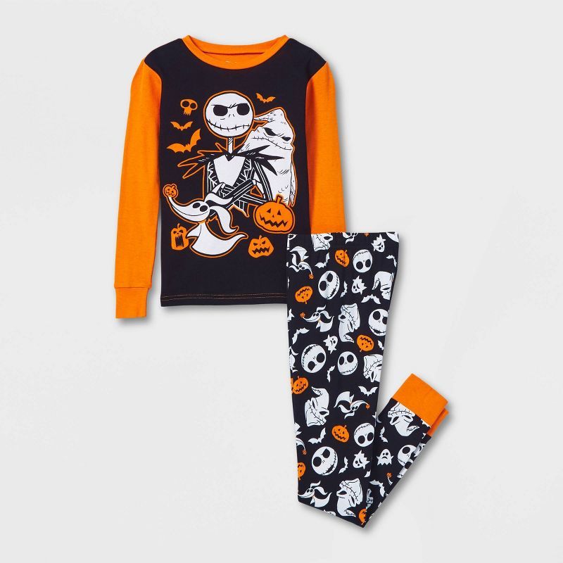 Boys' The Nightmare Before Christmas 2pc Snug Fit Pajama Set - Orange | Target