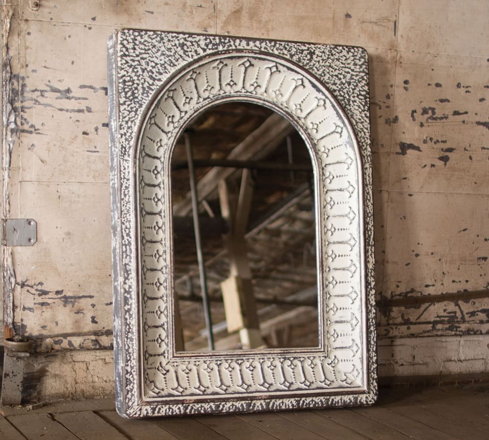 Pressed Metal Arch Wall Mirror | Pottery Barn (US)