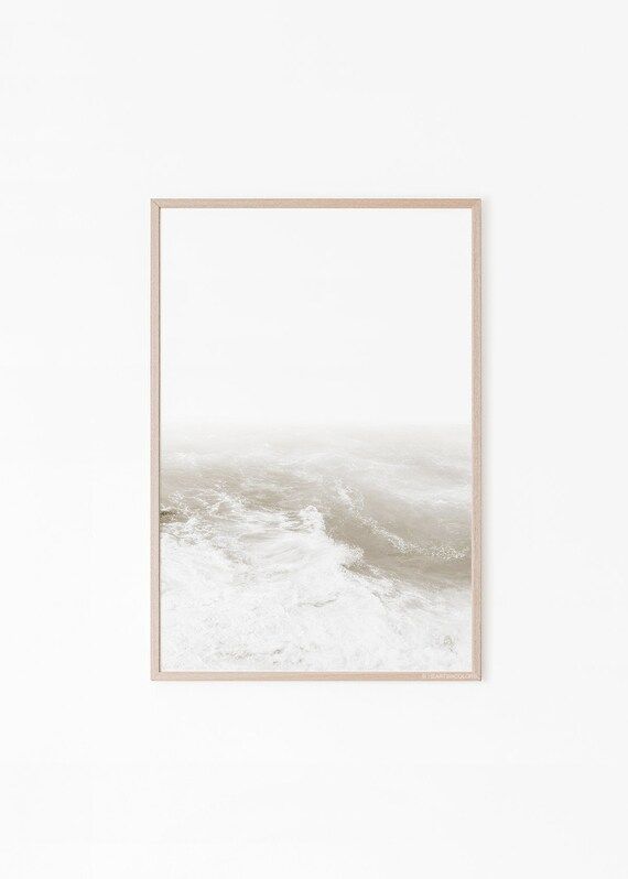 Pale Ocean Print,Ocean Waves,White & Beige,Muted Ocean Print,Waves Print,Ocean Photography,Ocean ... | Etsy (US)