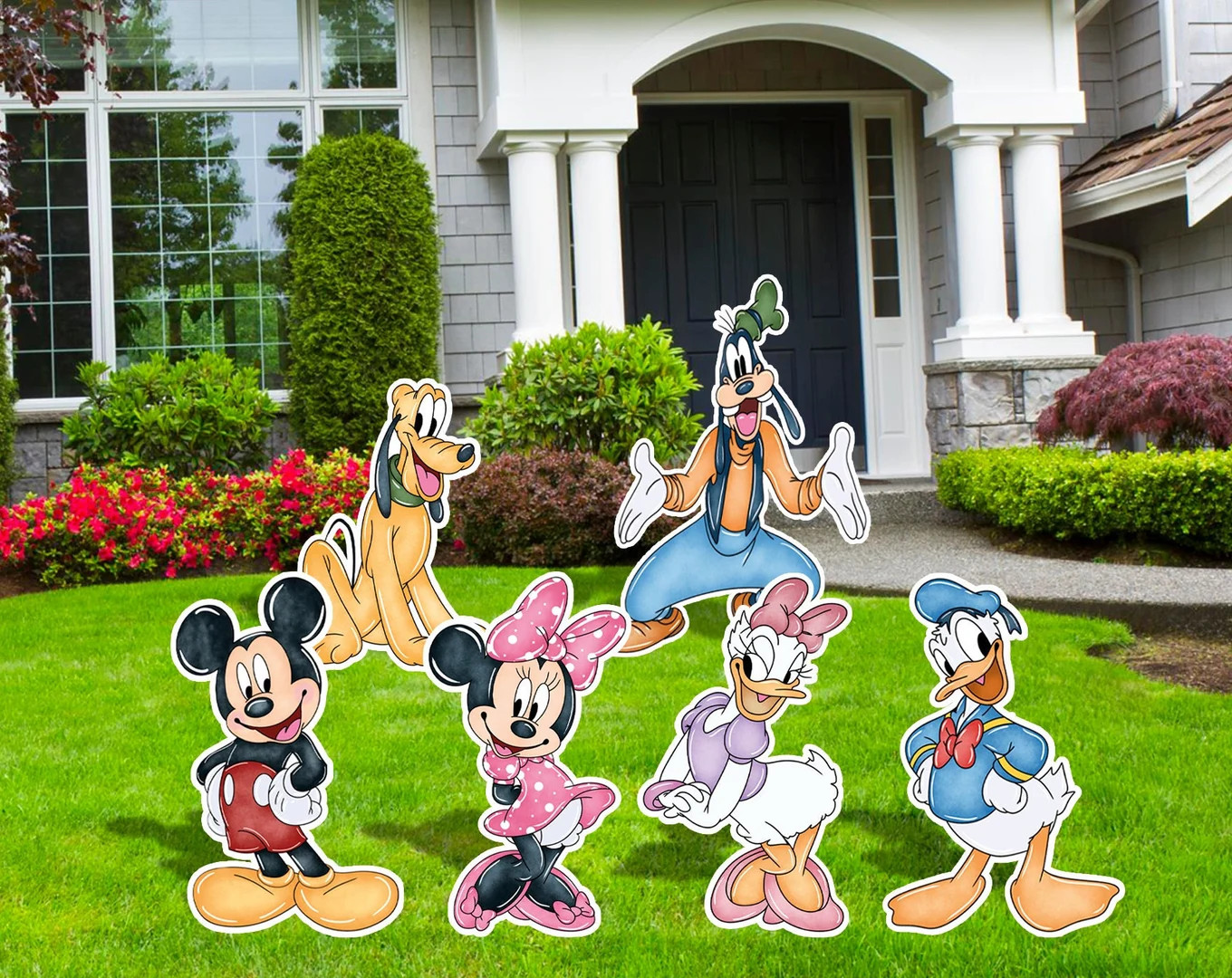 Mickey and Friends Party Decor, Mickey Cutouts, Mickey Water Color, Outdoor Decor, Party Decor, B... | Etsy (US)