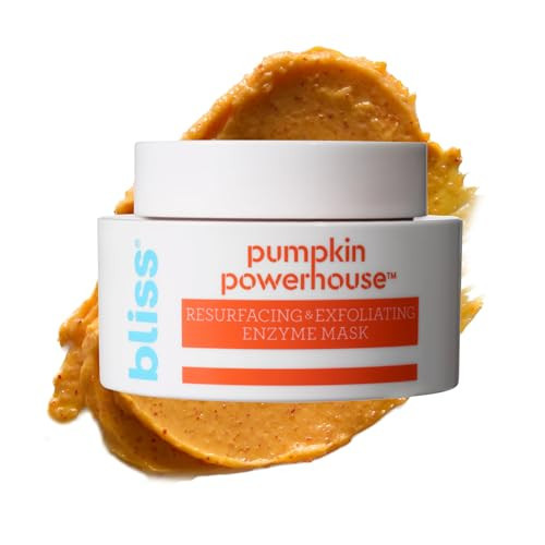 Bliss Pumpkin Powerhouse & Resurfacing Enzyme Mask - 10% AHA Pumpkin Blend with Prebiotics and Hyaluronic Acid for Smooth, Glowing Skin - Vegan, Clean, Cruelty-Free (1.7 Oz) | Amazon (US)