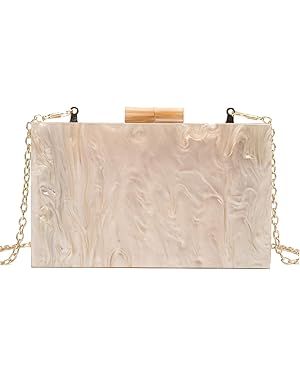 LETODE Acrylic Clutch Bags Purse Perspex Bag Handbags for Women | Amazon (US)