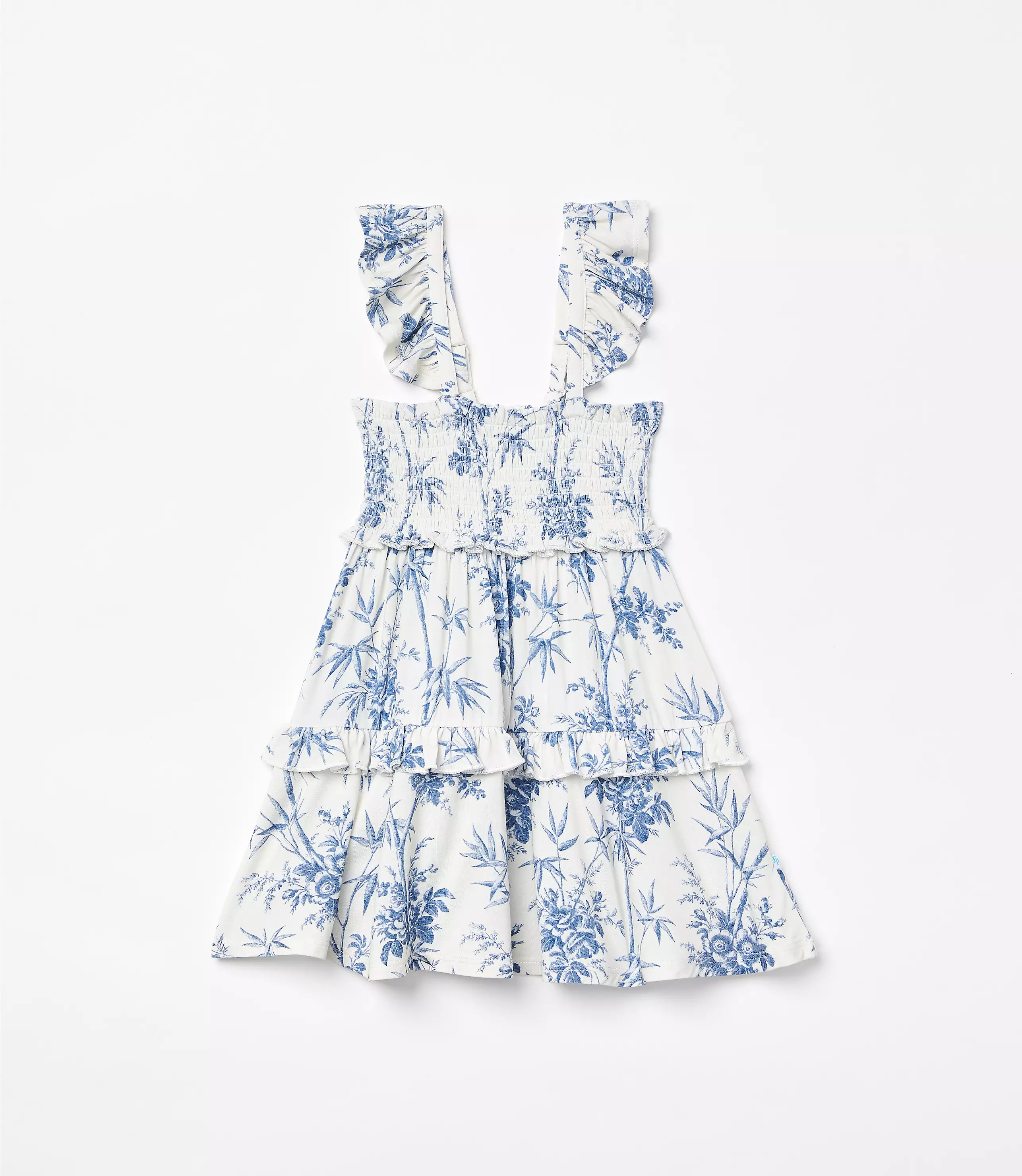 Posh Peanut X LOFT Palm Smocked Babydoll Dress | LOFT