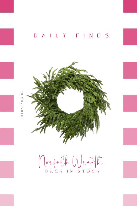This viral Norfolk Pine wreath sold out so fast in September, but it’s back in stock now and expected to delivery within 10 days of purchase!

#LTKSeasonal #LTKHoliday #LTKfindsunder100