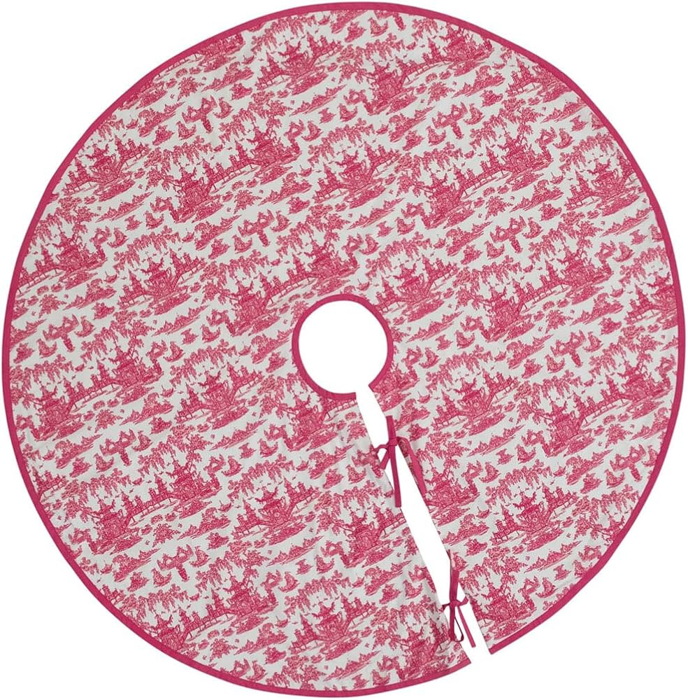 Creative Co-Op 48" Round Cotton Toile Tree Skirt | Amazon (US)