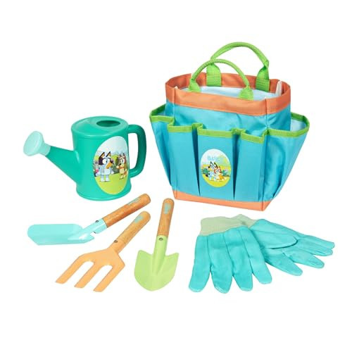 BLUEY Gardening Set | Quality Garden Tool Kit for Kids and Toddlers | Includes Watering Can, Gloves, Two Shovels, Rake and Tote Bag | Amazon (US)