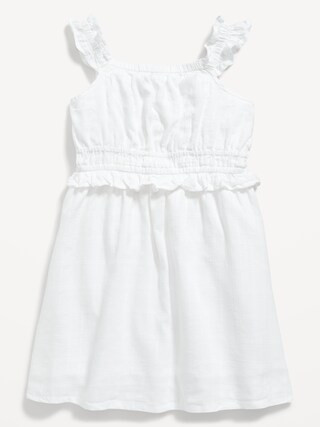 Sleeveless Fit & Flare Ruffle-Trim Dress for Toddler Girls | Old Navy (US)