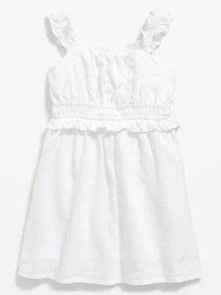Sleeveless Fit & Flare Ruffle-Trim Dress for Toddler Girls | Old Navy (US)