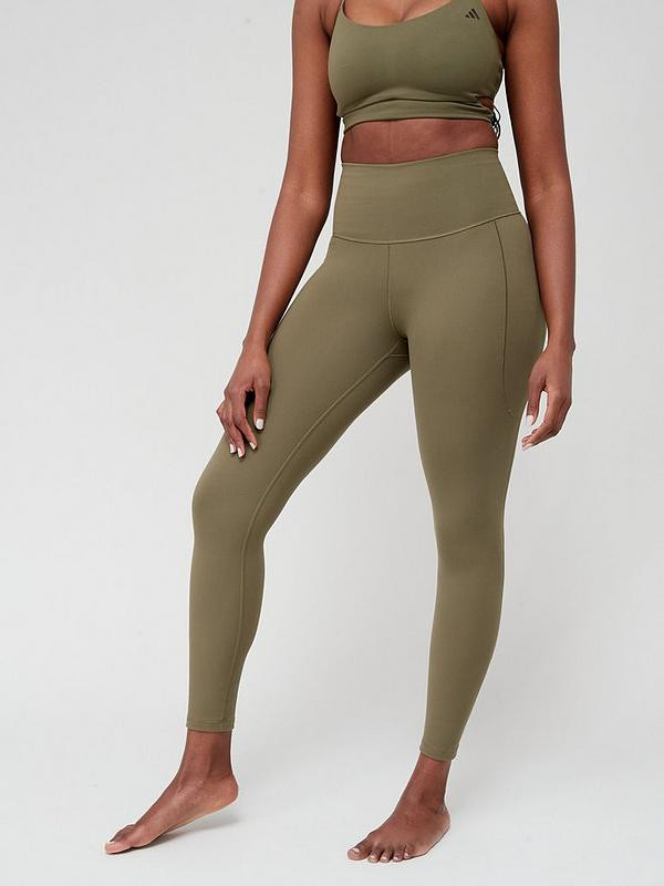 adidas Yoga Designed4Training 7/8 Tights - Green | Very (UK)